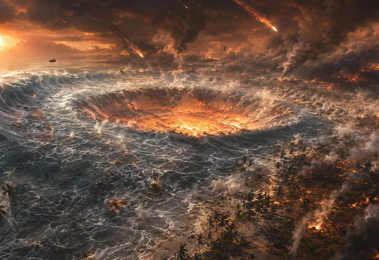 Pet minuta nakon udara asteroida od zemlju prije 66 milijuna godina,